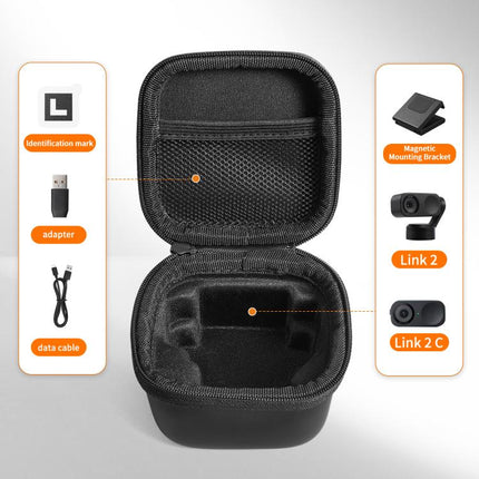 For Insta360 Link 2 / 2C / 2 Pro STARTRC Mini Portable Body Diamond Texture PU Storage Bag, For Insta360 Link 2