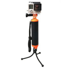 Floating Handle Grip with Tripod Holder & Adjustable Anti-lost Strap for GoPro, Insta360, DJI and Other Action Cameras, Tripod Holde