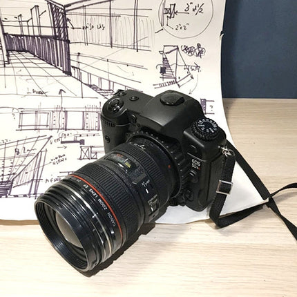 For Canon EOS 5DSR Non-Working Fake Dummy DSLR Camera Model Photo Studio Props with Strap (Black)