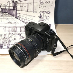 For Canon EOS 5DSR Non-Working Fake Dummy DSLR Camera Model Photo Studio Props with Strap (Black)