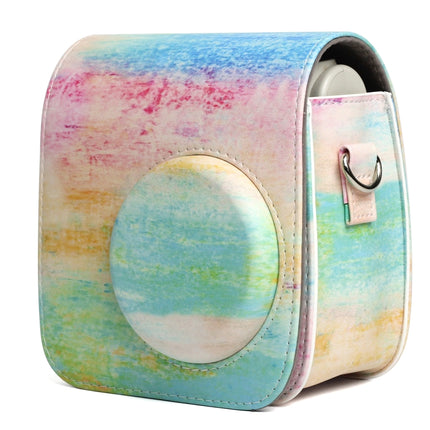 Rainbow Oil painting Pattern PU Leather Protective Camera Case Bag For FUJIFILM Instax Mini 7S / 7C Camera