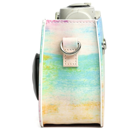 Rainbow Oil painting Pattern PU Leather Protective Camera Case Bag For FUJIFILM Instax Mini 7S / 7C Camera