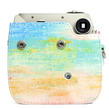 Rainbow Oil painting Pattern PU Leather Protective Camera Case Bag For FUJIFILM Instax Mini 7S / 7C Camera