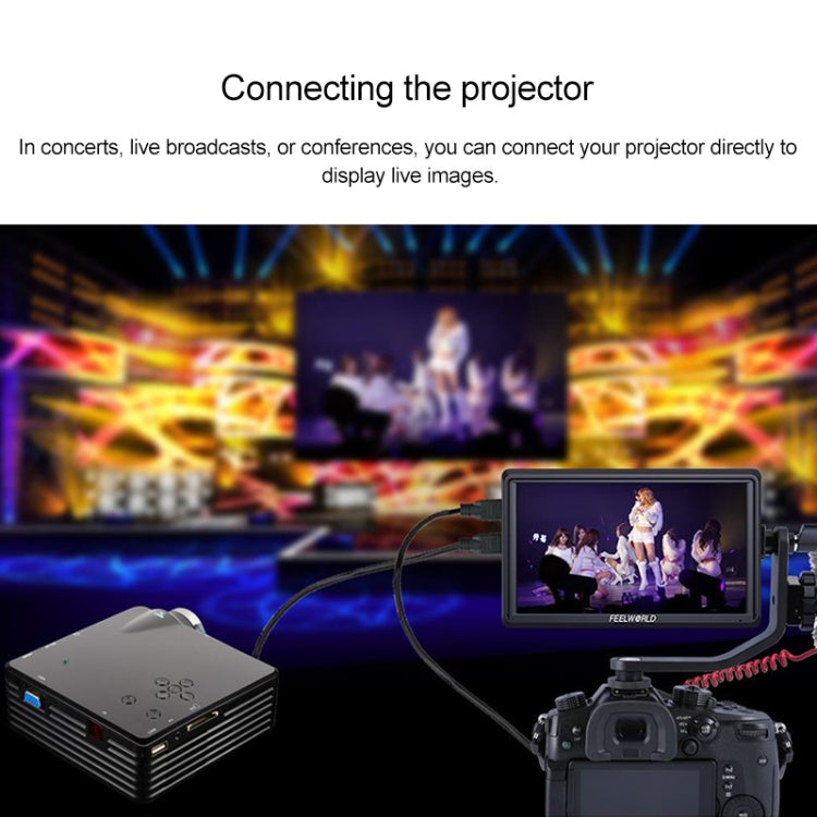 FEELWORLD S55 V2 1920x1152 HDMI 5.5 inch Camera Field Monitor, S55