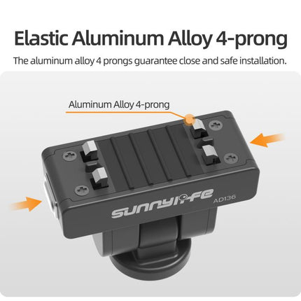 Sunnylife Magnetic Quick Release Adapter Mount 1/4 180 Tilt Adjustable Selfie Stick Adapter Stand for Insta360 X4 Air / X5 / Ace Pro 2 / 1 / Ace, AD136 For Insta360 X4 Air / X5
