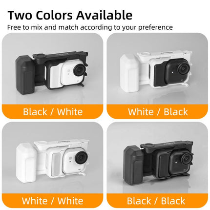For Insta360 GO Ultra Sunnylife Street Photography Handle Ergonomic Hand Grip Quick Release Shutter Handle, For Insta360 GO Ultra (Black), For Insta360 GO Ultra (White)