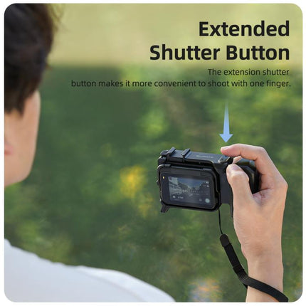 Sunnylife Street Photography Handle Ergonomic Hand Grip Quick Release Shutter Handle for Insta360 Ace Pro 2 / 1, EP2-BK037 For Insta360 Ace Pro 2 / 1