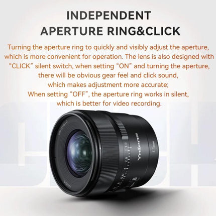 YONGNUO YN11mm F1.8S DA DSM WL APS-C Frame Ultra Wide Angle Lens with Remote Control for Sony E-mount, YN11mm F1.8S DA DSM WL