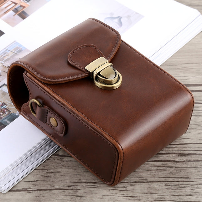 Full Body Camera Buckle Lock PU Leather Case Bag with Hand Strap & Neck Strap for Canon G7X II / G9X Mark II, Sony RX100 / M2, For G7X II, For RX100