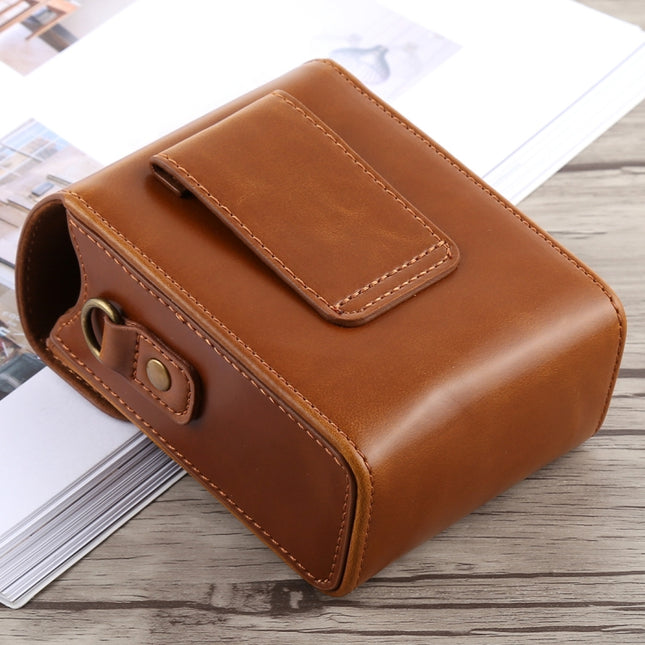 Full Body Camera Buckle Lock PU Leather Case Bag with Hand Strap & Neck Strap for Canon G7X II / G9X Mark II, Sony RX100 / M2, For RX100, For G7X II