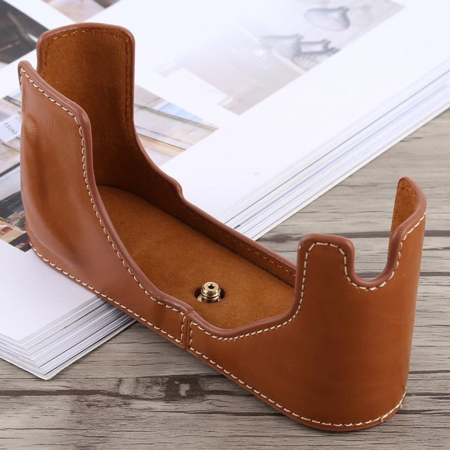 1/4 inch Thread PU Leather Camera Half Case Base for Leica M9, For Leica M9