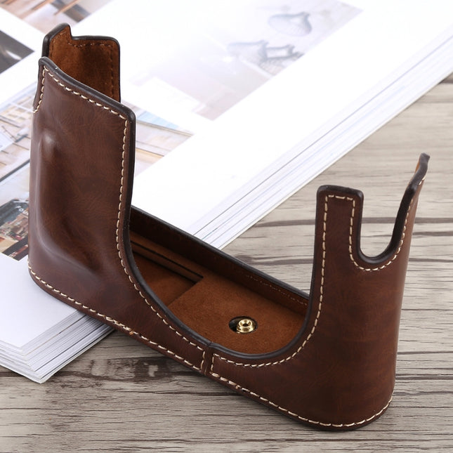 1/4 inch Thread PU Leather Camera Half Case Base for Leica Q (Typ 116), For Leica Q