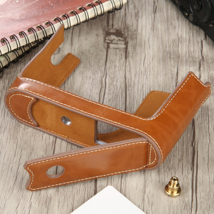 1/4 inch Thread PU Leather Camera Half Case Base for Leica Q (Typ 116), For Leica Q
