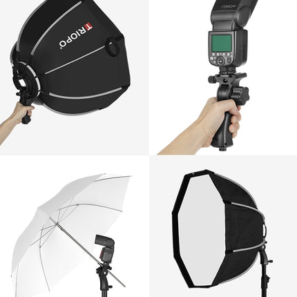 TRIOPO KS55 55cm Speedlite Flash Octagon Parabolic Softbox Diffuser with Bracket Mount Handle