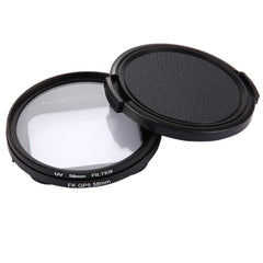 58mm 3 in 1 Round Circle UV Lens Filter with Cap for GoPro HERO7 Black/6 /5, 58mm UV Lens