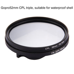 58mm 3 in 1 Round Circle CPL Lens Filter with Cap for GoPro HERO7 Black/6 /5, 58mm CPL Lens