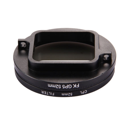 52mm 3 in 1 Round Circle CPL Lens Filter with Cap for GoPro HERO7 Black/6 /5, 52mm CPL Lens