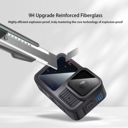 Película de vidrio templado 9H 2.5D para lente y pantalla LCD GoPro HERO13 Black
