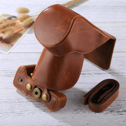 Full Body Camera PU Leather Case Bag with Strap for Canon EOS M6 (18-150mm Lens), For EOS M6(18-150mm)