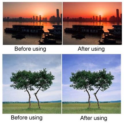 Filtro de lente de color degradado a presión JSR para GoPro HERO6/5, color degradado (naranja), color degradado (azul)