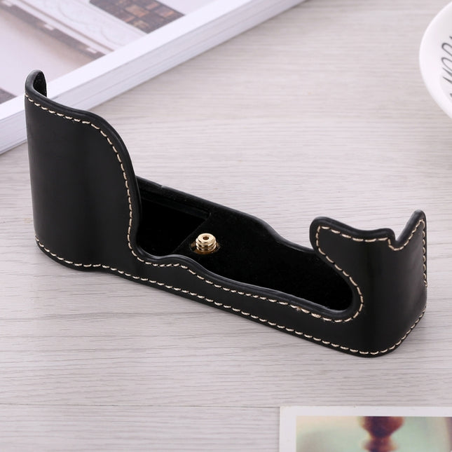 1/4 inch Thread PU Leather Camera Half Case Base for FUJIFILM X-A5 / X-A20, For FUJIFILM XA5