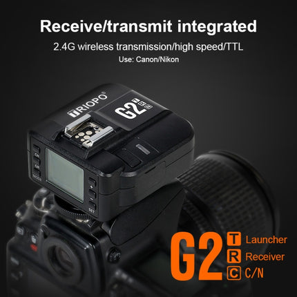 TRIOPO G2 Wireless Flash Trigger 2.4G Receiving / Transmitting Dual Purpose TTL High-speed Trigger for Canon Camera, G2 For Canon Camera