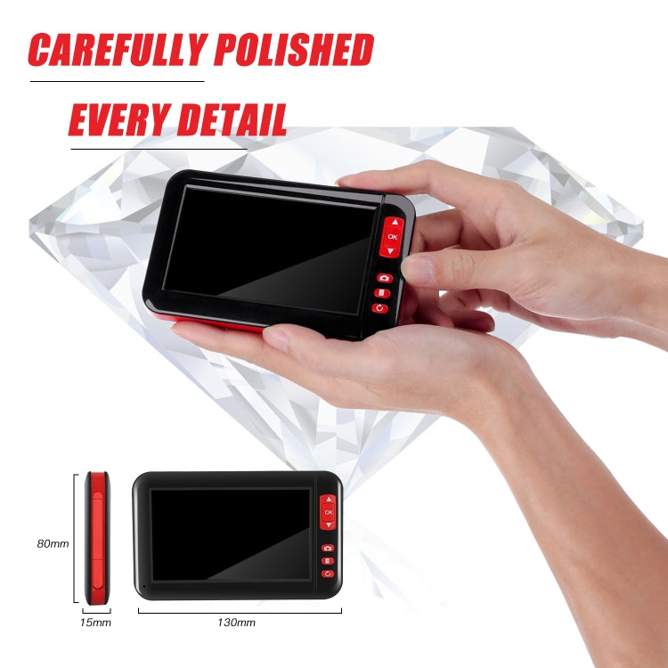 P20 4.3 Inch Screen Display HD1080P Inspection Endoscope with 8 LEDs, Length: 5m, Lens Diameter: 8mm, Hard Line, Length: 5m, Hard Line