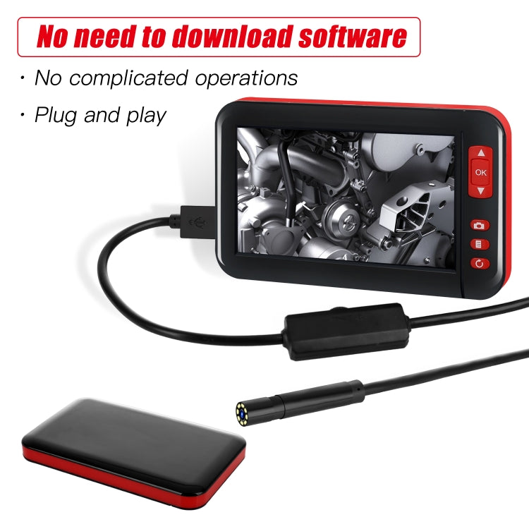 P20 4.3 Inch Screen Display HD1080P Inspection Endoscope with 8 LEDs, Length: 10m, Lens Diameter: 8mm, Mild Line, Length: 10m, Mild Line