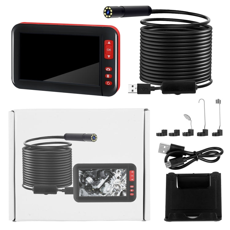 P20 4.3 Inch Screen Display HD1080P Inspection Endoscope with 8 LEDs, Length: 10m, Lens Diameter: 8mm, Mild Line, Length: 10m, Mild Line