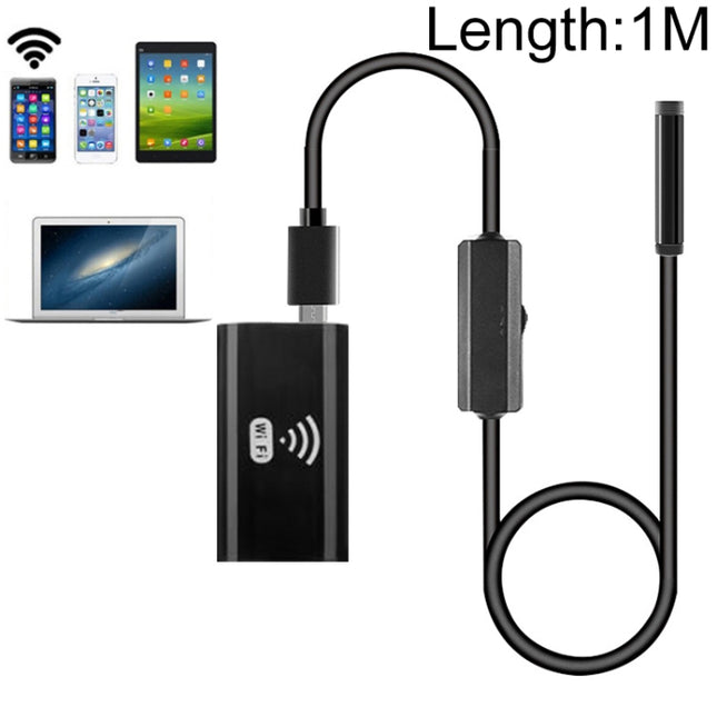 F99 HD Mobile Phone Endoscope, 8mm Waterproof Pipe Endoscope, Wifi Version, Flexible Cord, Length: 1m, Length: 1m