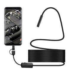 Y101 8mm Spiral Head 3 In 1 Waterproof Digital Endoscope Inspection Camera, Length: 5m Flexible Cable, Length: 5m Flexible Cable