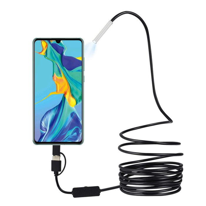 inskam107 3,9 mm 3-in-1 HD wasserdichte digitale Industrie-Endoskop-Inspektionskamera, Länge: 5 m flexibles Kabel, 5 m flexibles Kabel