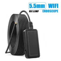 F220 5.5mm HD 5.0MP WIFI Endoscope Inspection Camera with 6 LEDs, Length: 5m, Length: 5m