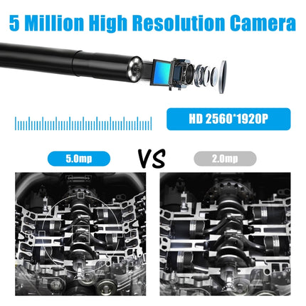 F220 5.5mm HD 5.0MP WIFI Endoscope Inspection Camera with 6 LEDs, Length: 5m, Length: 5m