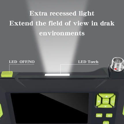 P30 5.5mm IP67 Waterproof 4.3 inch HD Portable Endoscope Hard Cable Industrial Endoscope, Cable Length: 5m, 5m, 5m (Blue)