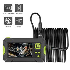 P30 5.5mm IP67 Waterproof 4.3 inch HD Portable Endoscope Hard Cable Industrial Endoscope, Cable Length: 10m, 10m, 10m (Blue)