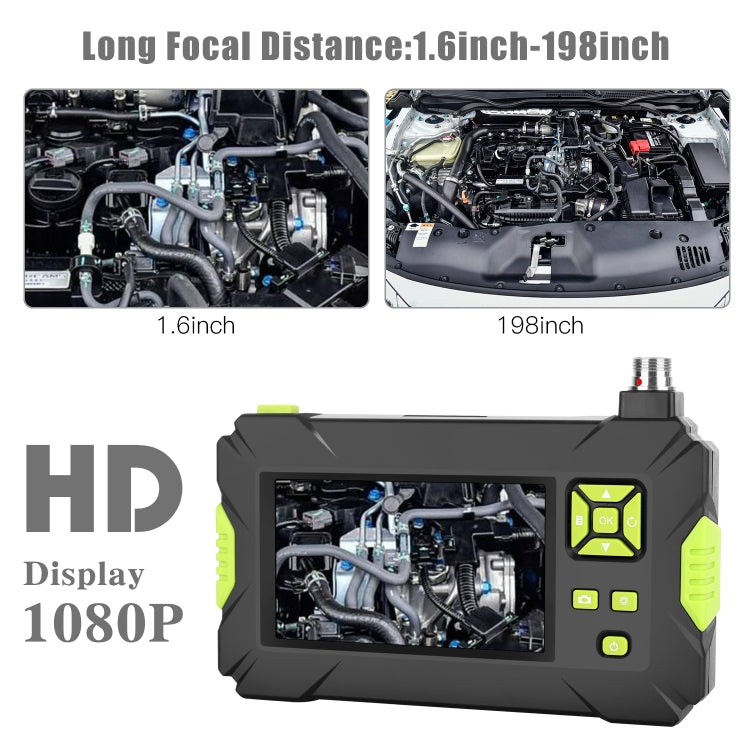 P30 5.5mm IP67 Waterproof 4.3 inch HD Portable Endoscope Hard Cable Industrial Endoscope, Cable Length: 10m, 10m, 10m (Blue)