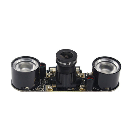 5MP OV5647 Adjustable Focal Infrared Night Vision Camera with 2 PCS IR Sensor Lights for Raspberry Pi 3