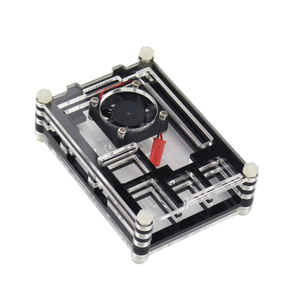9 Layers Acrylic Box Shell Case with Cooling Fan for Raspberry pi 3