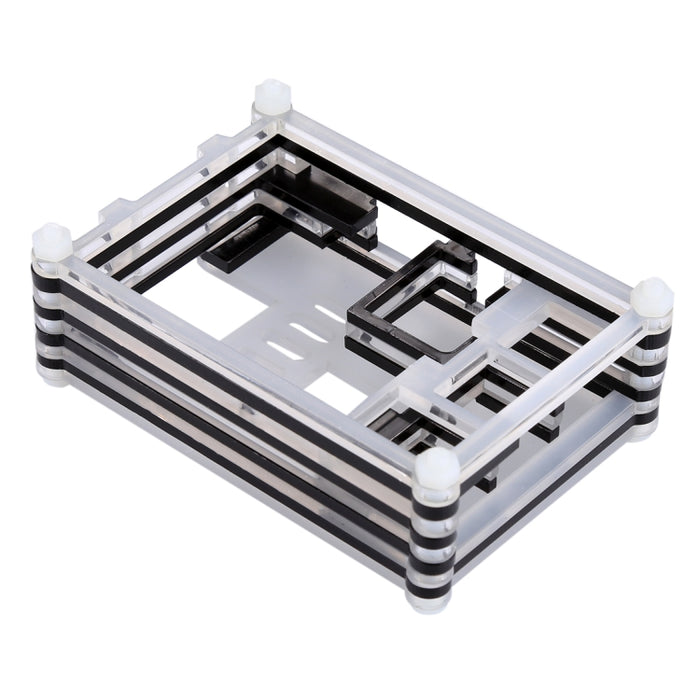 Carcasa de acrílico de 9 capas con orificio para ventilador de refrigeración para Raspberry Pi 3