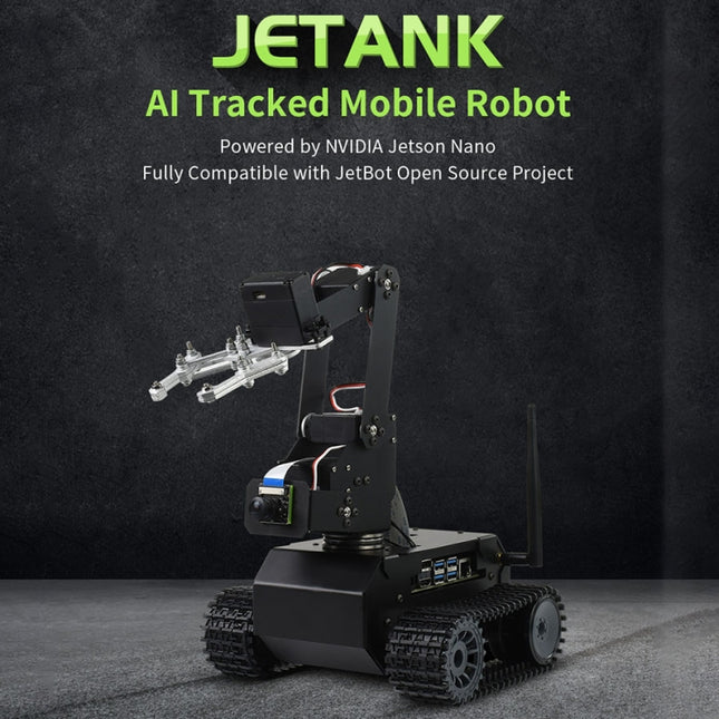 Waveshare JETANK AI Tracked Mobile Robot Kit, Based on Jetson Nano, EU Plug