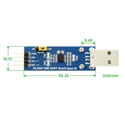 Waveshare PL2303 USB To UART (TTL) Communication Module V2