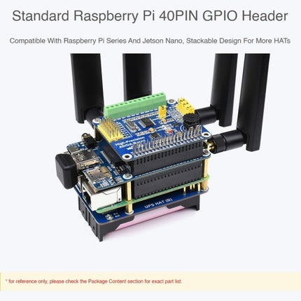 Waveshare SIM8202G-M2 5G HAT B Multi Band Snapdragon X55 Module Board for Raspberry Pi, SIM8202G-M2 5G HAT B