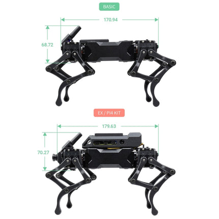 Waveshare WAVEGO 12-DOF Bionic Dog-Like Robot, Extension Pack, Extension Pack