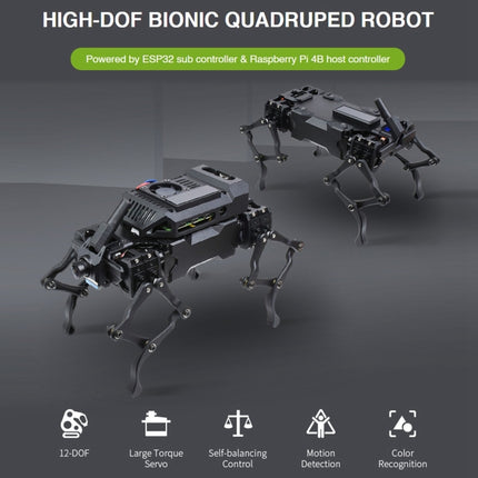 Waveshare WAVEGO 12-DOF Bionic Dog-Like Robot, Extension Pack