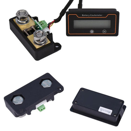 2m 200A 12V 48V Digital Display DC Current Voltmeter Lead-Acid Lithium Battery Charge Meter, 2m 200A