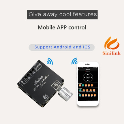 XY-C15H 20W Dual Channel HIFI Bluetooth 5.0 Stereo Digital Audio Power Amplifier Board with Shell, with Shell