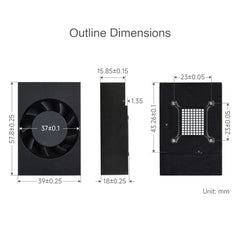 Waveshare Dedicated Cooling fan for Jetson TX2 NX, For Jetson TX2 NX