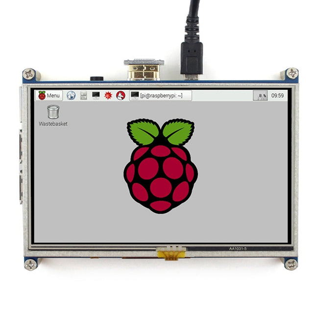 WAVESHARE 5 Inch HDMI LCD 800x480 Touch Screen  for Raspberry Pi, 5 Inch HDMI LCD