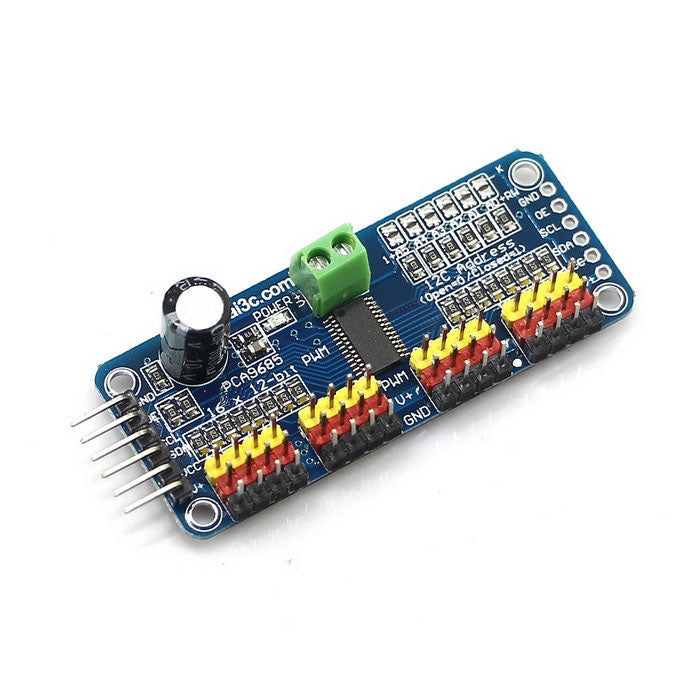 16 Channel PWM Servo Motor Controller DIY for Arduino, PCA9685